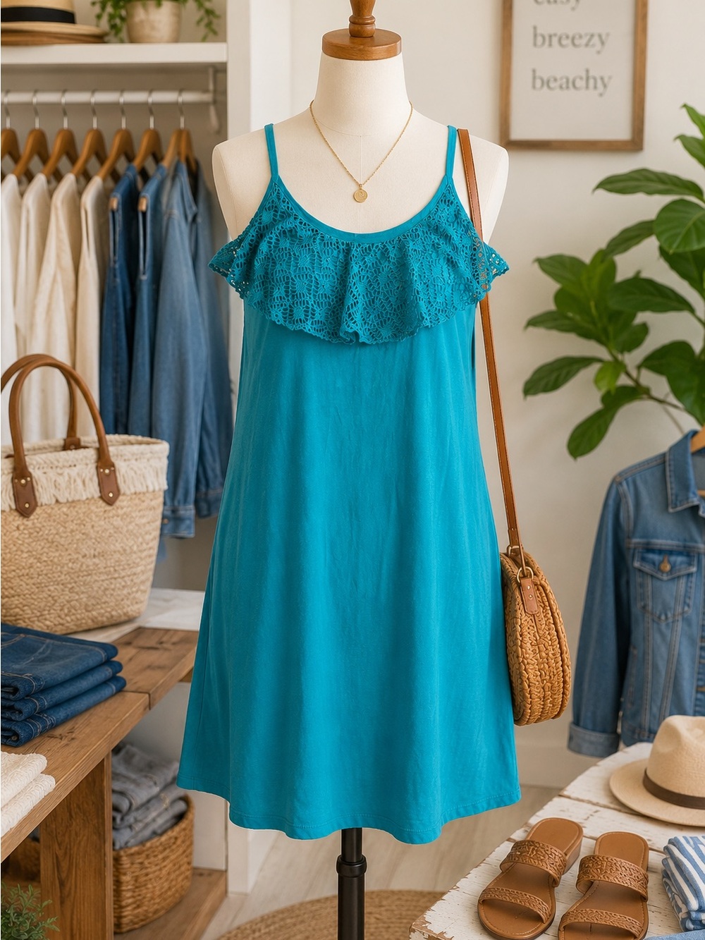 Aqua Dress - Large